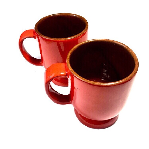 Vintage Frankoma Phoenix Plate & Mugs Pottery Set - Picture 5 of 9